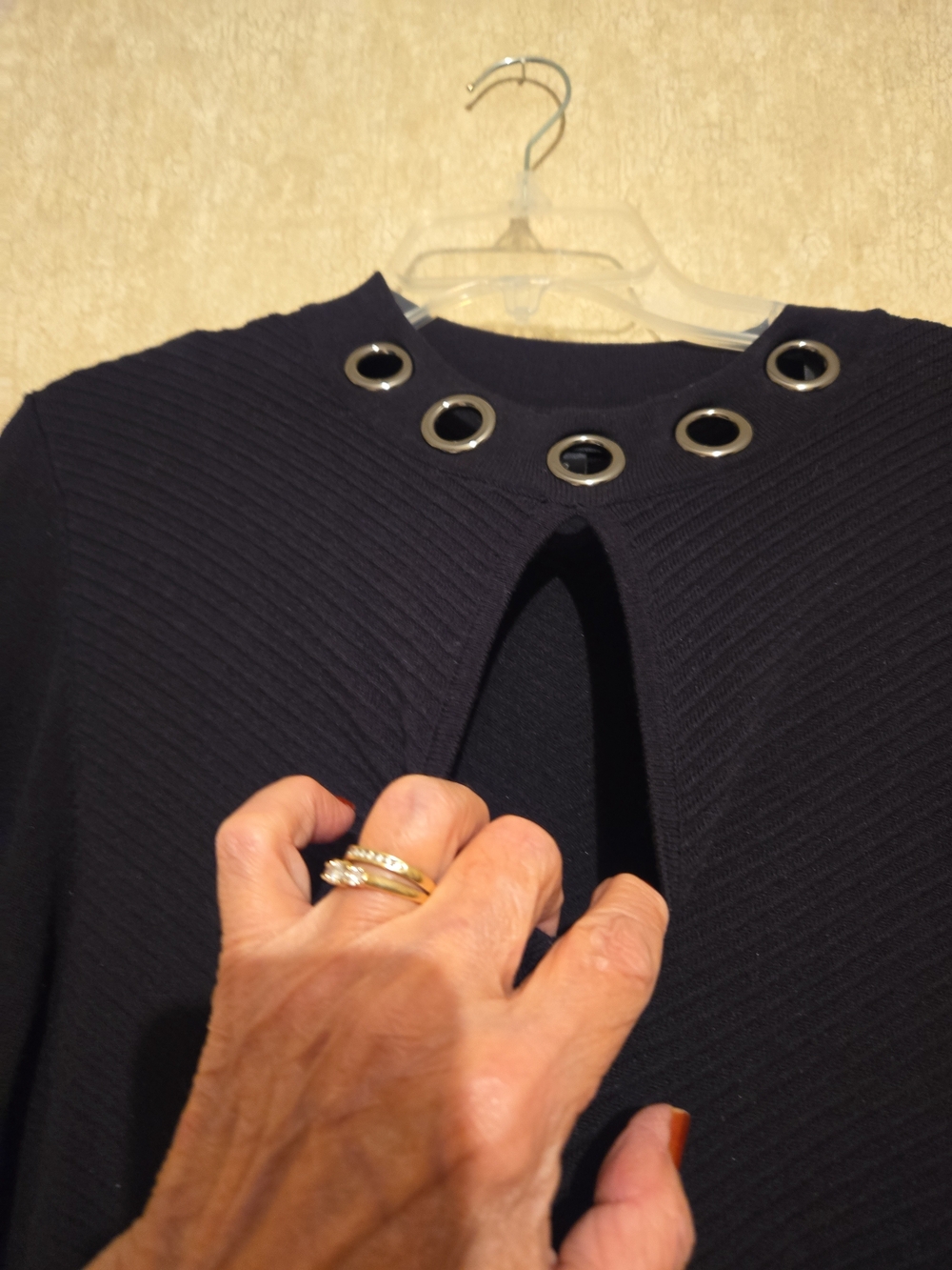 torrid Black Long-Sleeve Midi Dress with Grommet Detail - Picture 2 of 6